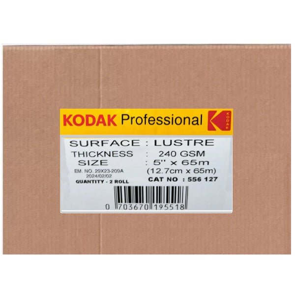 Kodak Carta 12,7X65mt 240gr Lustre 2 Roll per Dry Lab Kodak Carta 12,7X65mt 240gr Lustre 2 Roll per Dry Lab
